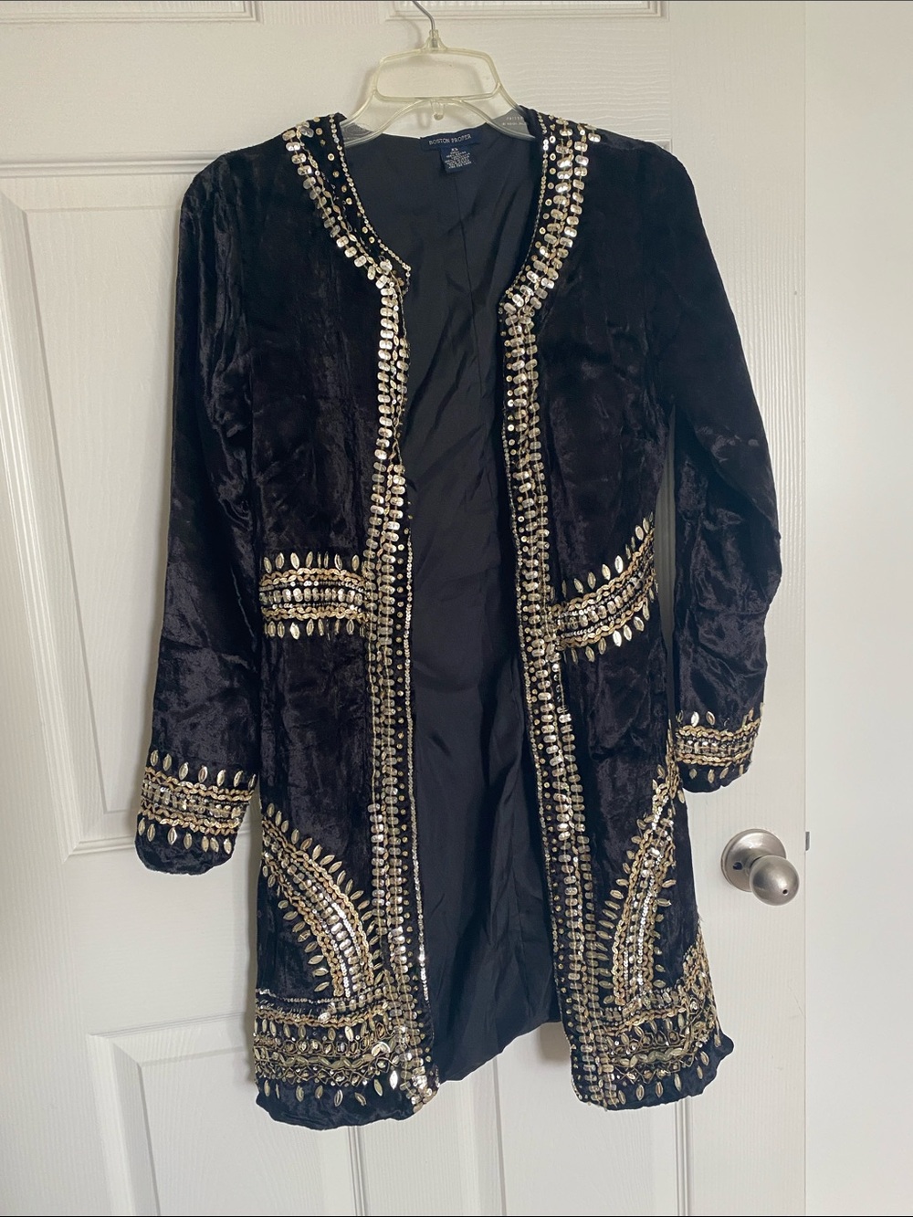 Black Gold Embellished Costume Jacket or Robe